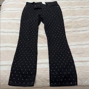 Gianni Bini Black and Rhinestone Flare Pants